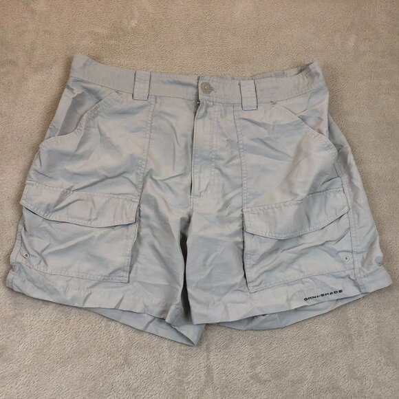 Columbia PFG Mens Cargo Short 38 Omni Shade Outdoors Camping Gray Casual - Picture 14 of 15